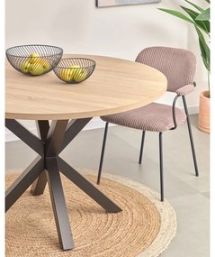 Okrúhly jedálenský stôl v čierno-prírodnej farbe ø 120 cm Argo – Kave Home