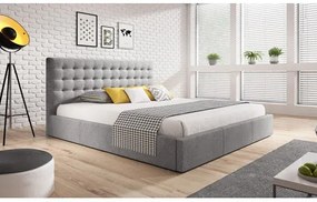 Čalúnená posteľ VERO rozmer 140x200 cm - sivá