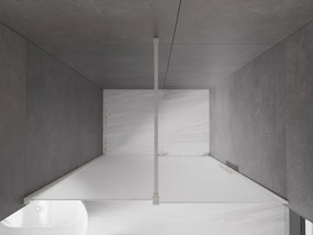 Mexen Velar, posuvné sprchové dvere do otvoru 140 cm, 8mm sklo námraza, brúsená oceľ, 871-140-000-31-97