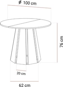 JEDÁLENSKÝ ROZKLADACÍ STÔL PATRIZIO ŠEDÝ 100 / 180 cm