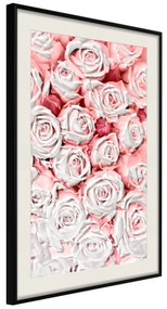 Artgeist Plagát - White Roses [Poster] Veľkosť: 30x45, Verzia: Zlatý rám