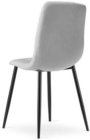 Set troch jedálenských stoličiek LIBRA svetlosivé / čierne nohy (3 ks)