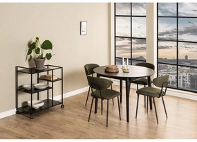 Jídelní rozkládací  stůl Montreux 115/154 cm černý