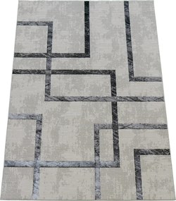 Koberec Esprit 3609 GREY – sivý s geometrickým vzorom Rozmer: 280x370 cm