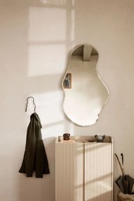 Ferm Living Dizajnové nástenné zrkadlo Pond Brass – large