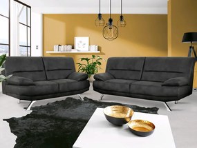 Sedacia súprava Bruno 3-2, čierna látka