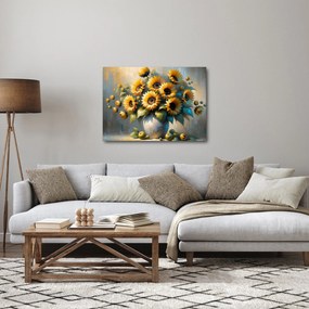 Obraz – Váza so slnečnicami (70x50 cm)