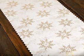 Dekorstudio Luxusný Vianočný behúň na stôl s vločkami - zlatý SW14 Rozmer behúňa (šírka x dĺžka): 40x220cm