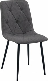 Tmavosivá stolička LIBRA STONE GREY s čiernymi nohami