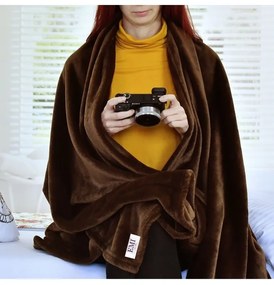 Deka tmavohnedá 150 x 200 cm EMI