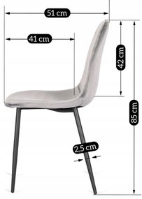 PROXIMA.store - Minimalistická jedálenska stolička OSCAR FARBA: sivá