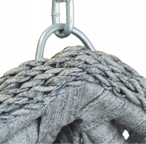 Závesné ratanové hojdacie kreslo SELENA PLUS sivé