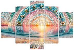 Obraz – Mozaika zapadajúceho slnka (150x105 cm)