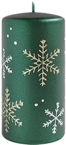 Vianočná sviečka FROST 17,5 cm zelená