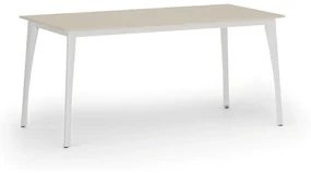 Rokovací stôl PRIMO OMEGA, 1600 x 800 mm, biela podnož, breza