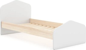 Biela/prírodná detská posteľ v dekore borovice 90x190 cm Estefania - Marckeric