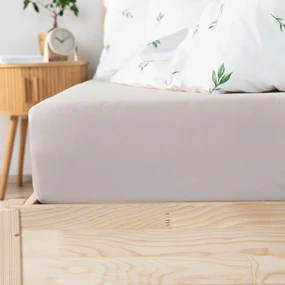 Goldea plachta jersey s napínacou gumou - sivohnedá 200 x 220 cm