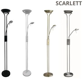 Brilagi - Stmievateľná stojacia lampa SCARLETT 1xR7s/230W/230V+1xG9/40W matný chróm