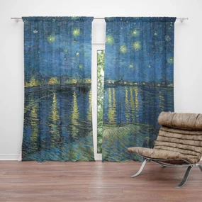 Sablio Záves Hviezdna noc nad Rhônou - Vincent van Gogh: 2ks 140x250cm