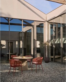 Betónový vonkajší jedálenský stôl Kave Home Itai, ⌀ 120 cm