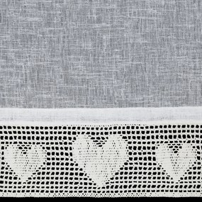 KRÁTKA ZÁCLONA NA PÁSKE GAJA 150X30 CM KRÉMOVÁ