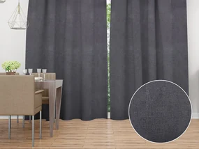 Biante Dekoračný záves PML-047 Čiernosivý melír 145x210 cm