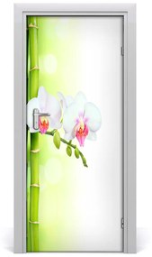 Fototapeta samolepiace Orchidea a bambus 75x205 cm