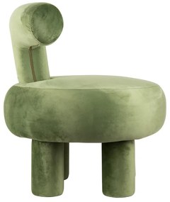 Svetlozelené zamatové kreslo Abrazo – Leitmotiv