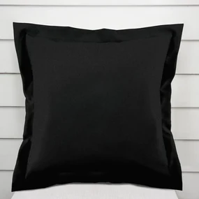 Biante Dekoračná obliečka na vankúš s lemom BKU-116 Čierna 50 x 50 cm