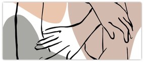 Obraz - Woman body line art N⁰2 (120x50 cm)