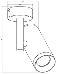 Zuma Line 20015-BK - Bodové svietidlo TORI SL 2 1xGU10/50W/230V čierna