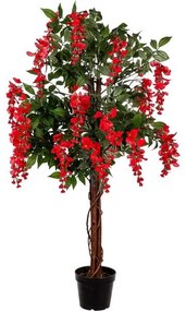 PLANTASIA umelý strom, 120 cm, Wisteria, červená