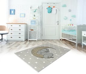 Koberce Breno Kusový koberec VEGAS KIDS 04/ESE, sivá, viacfarebná,120 x 170 cm