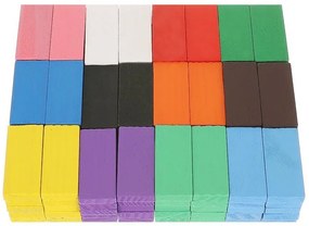 Kruzzel Drevené domino farebné 407ks, 9357