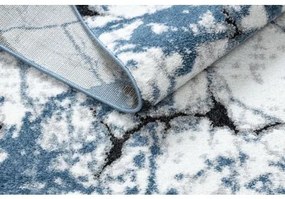 Moderný okrúhly koberec COZY 8871, Marble, Mramor - Štrukturálny, dve vrstvy rúna, modrá Veľkosť: kruh 160 cm