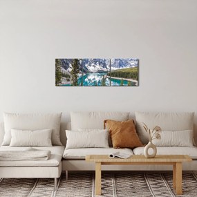Obraz - Národný park Banff (s hodinami) (90x30 cm)