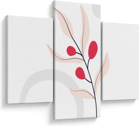 Obraz - Ružová florálna abstrakcia N⁰3 (90x60 cm)