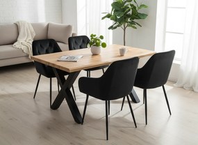 Noela Jedálenský set ROBUL 140 + 4x stolička SIENA čierna