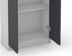 Predsieňová skriňa Astor biela/grafit