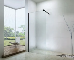 Mexen sprchová zástena WALK-IN, 6mm sklo, 60cm, čierny profil, číre sklo, 850-060-000-70-00