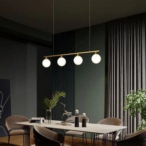 Toolight Toolight, Závesná lampa Zlaté sklenené gule 4ks APP675-4CP, OSW-06200