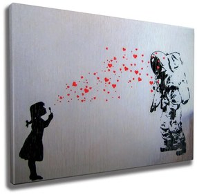 Obraz na plátne Astronaut love WY05 50x70 cm