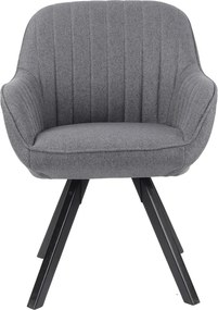 Jedálenská stolička Chrissy, stredne šedá tkanina