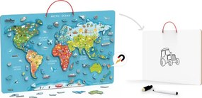 Magnetická tabuľa 2v1 Viga 44508 mapa sveta