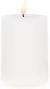 DECOLED LED svíčka, vosková, 7,5 x 10 cm, bílá