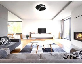 LED Stmievateľné stropné svietidlo LED/90W/230V 3000-6500K čierna +diaľkové ovládanie