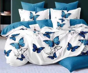 Obliečky Motýle modré Bavlna 7-dielna súprava
