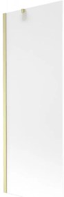 Mexen Next, 1-krídlová vaňová zástena 70 x 150 cm, 6mm sklo námraza, zlatá matná, 895-070-000-00-30-55