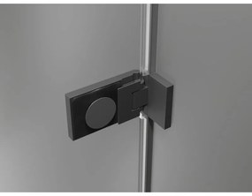 Mexen, Mexen Lunar-F ľavé sklápacie sprchové dvere 60 cm, transparentné, pištoľový kov - 836-060-000-95-00-L