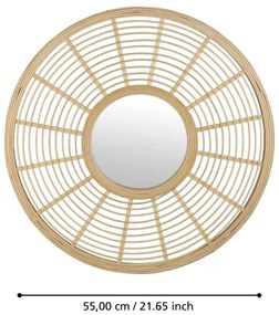 Eglo 425029 - Nástenné zrkadlo MITSUKE pr. 55 cm bambus